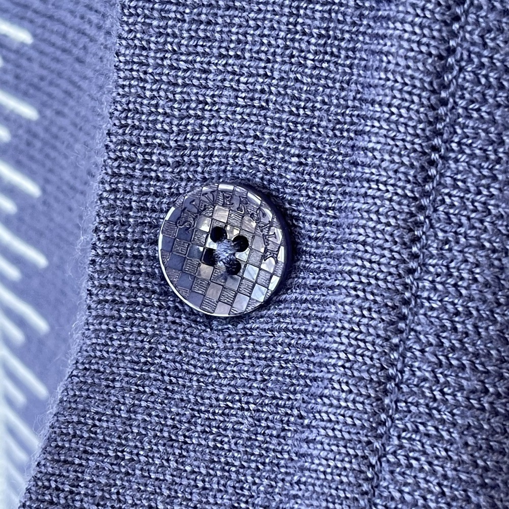 SilverSilk Short Sleeve Men's Size L Blue Textured Panels Button Up Summer Shirt - Picture 6 of 9